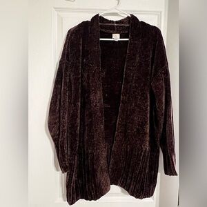Women’s Chenille Plum Cardigan